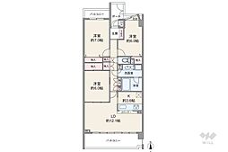 香久山パークスクエアノースリッジ 3LDKの間取図画像
