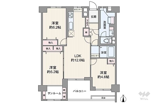 間取りを拡大表示