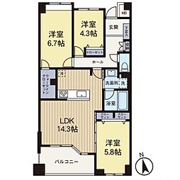 ライオンズステーションプラザ大和 3LDKの間取図画像