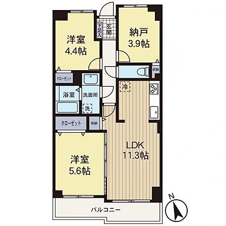 2SLDK 間取り