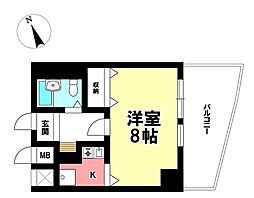 ナビシティ大須2 1Kの間取図画像