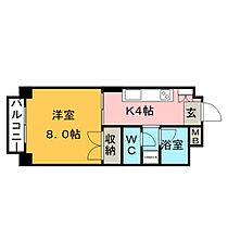 ラミエーヌ 302 ｜ 福岡県久留米市野中町96（賃貸マンション1K・3階・27.00㎡） その2