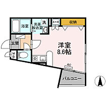 ロッヂングスオーク 403号 ｜ 福岡県久留米市野中町84-2（賃貸マンション1R・4階・27.30㎡） その2