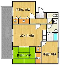 アミューズメント西町 201号 ｜ 福岡県久留米市西町274-1（賃貸アパート3LDK・2階・65.00㎡） その2