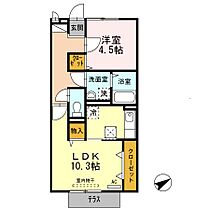 ポルティエ 103号 ｜ 福岡県久留米市津福本町915-4（賃貸アパート1LDK・1階・41.67㎡） その2