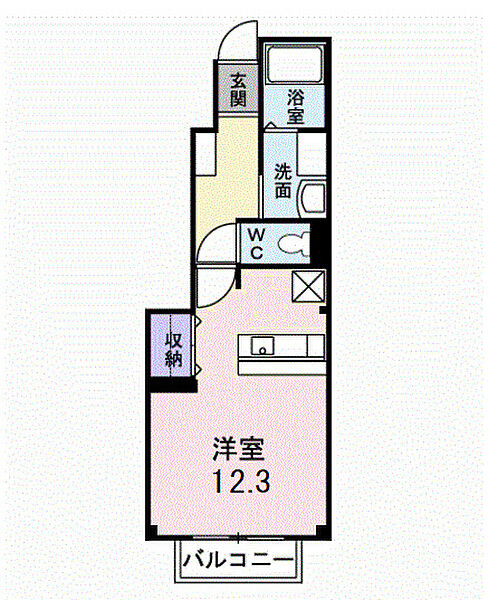 ペルラ 102｜福岡県久留米市諏訪野町(賃貸アパート1R・1階・33.15㎡)の写真 その2