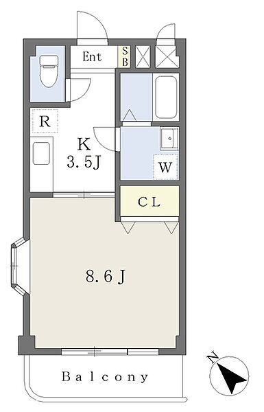 ビューカトレア 101号｜福岡県久留米市小森野3丁目(賃貸マンション1K・1階・30.42㎡)の写真 その2