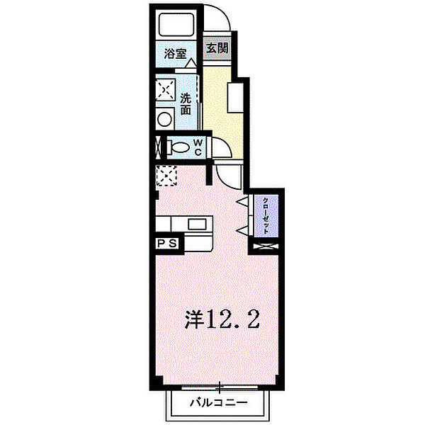 フエンテ・セレソ 104｜福岡県久留米市東合川町(賃貸アパート1R・1階・33.15㎡)の写真 その2