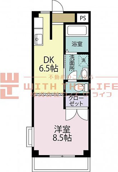 クラウンII津福 506号｜福岡県久留米市津福今町(賃貸マンション1DK・5階・38.00㎡)の写真 その2