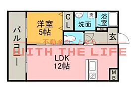 グリーンキャッスル 105号 ｜ 福岡県久留米市御井旗崎2丁目25-1（賃貸マンション1LDK・1階・40.25㎡） その2