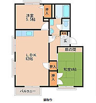 アトラスB棟 Ｂ201号 ｜ 福岡県久留米市国分町1008-6（賃貸アパート2LDK・2階・54.70㎡） その2