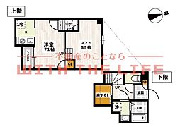 ADC久留米カーサ 1階1SKの間取り