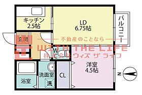 メルベーユ・ドミール D-117号 ｜ 福岡県久留米市荒木町荒木1466-5（賃貸アパート1LDK・1階・35.30㎡） その2