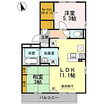 ビエント A301号 ｜ 福岡県久留米市合川町1182-1（賃貸アパート2LDK・3階・48.31㎡） その2