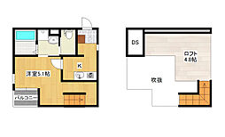 MAHORA　MAISON久留米大学前駅　壱番館 1階1Kの間取り