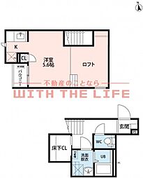 CB久留米パーチェ 2階1Kの間取り