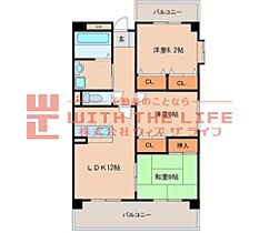 メゾン・アンティム 305号 ｜ 福岡県久留米市上津町2228-1642（賃貸マンション3LDK・3階・66.00㎡） その2