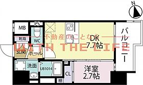 RESIDENCE（レジデンス）花畑 1101号 ｜ 福岡県久留米市花畑2丁目3-1（賃貸マンション1DK・11階・28.31㎡） その2