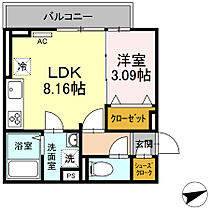 D-roomクレスト国分 305号 ｜ 福岡県久留米市国分町（賃貸アパート1LDK・3階・30.30㎡） その2