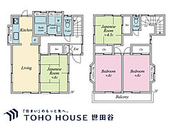 東大和市上北台3丁目中古戸建 4LDKの間取り