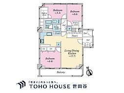 小石川ハウス 3LDKの間取図画像