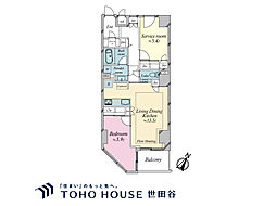 リシェ広尾 1SLDKの間取図画像