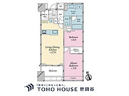 パークコート ザ・三番町ハウス 2LDKの間取図画像