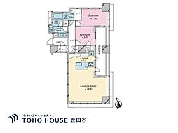クラッシィタワー新宿御苑 2LDKの間取図画像