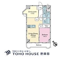 ライオンズマンション中目黒 1SLDKの間取図画像