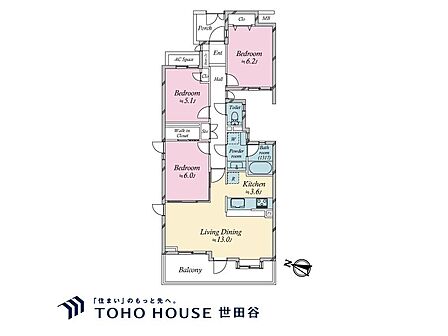 3LDK 間取り