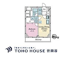 秀和幡ヶ谷レジデンス 1LDKの間取図画像