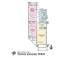 サンウッド桜上水 3LDKの間取図画像