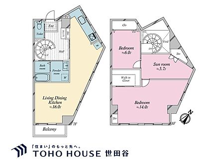 専有面積102.77?、バルコニー面積2.7?