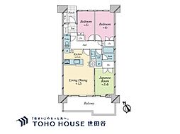 桜上水ガーデンズE棟 3LDKの間取図画像