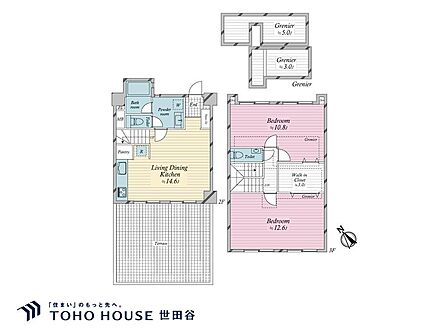 2LDK 間取り