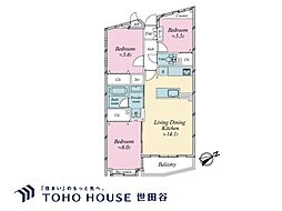 グランベルク二子玉川 3LDKの間取図画像