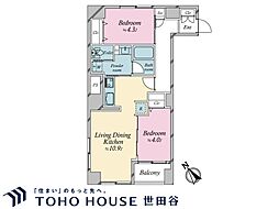 ライオンズマンション駒込第2 2LDKの間取図画像
