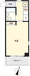 コアクレスト藤棚 1Kの間取図画像