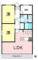 グラン・コート郡山南 2SLDKの間取図画像