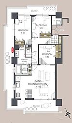 D'グラフォートサウスマークタワー 3LDKの間取図画像