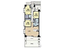 小田急コアロード向ヶ丘遊園 3LDKの間取図画像