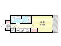 アドバンス新大阪ラシュレ 1Kの間取図画像