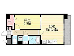 ベロクオーレ三国 1LDKの間取図画像