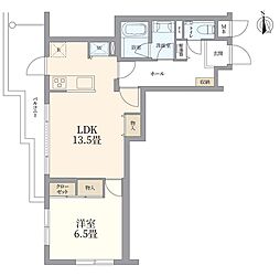 朝日プラザ大岡山 1LDKの間取図画像