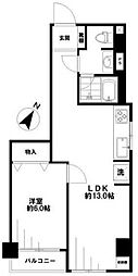ヌーベルメゾン鶯谷 2LDKの間取図画像