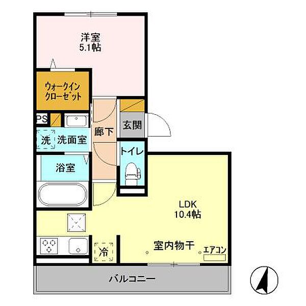 フロレスタセントラルパーク 102｜千葉県流山市中(賃貸アパート1LDK・1階・40.26㎡)の写真 その2