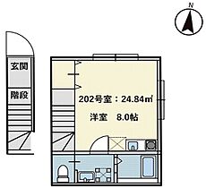 ベレガンス我孫子 202 ｜ 千葉県我孫子市天王台6丁目21-29（賃貸アパート1R・2階・24.84㎡） その2