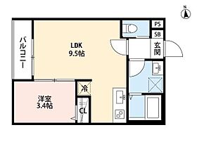 ＳＱＢ 302 ｜ 千葉県松戸市中和倉172-5（賃貸アパート1LDK・3階・30.05㎡） その2