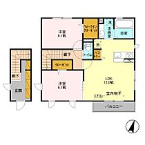 メゾン・ド・ＴＪ1 201 ｜ 千葉県柏市大室3丁目12-4（賃貸アパート2LDK・2階・69.05㎡） その2