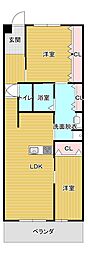 アルファライフ宇部中央町 2LDKの間取図画像